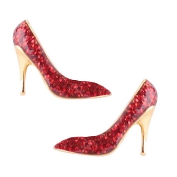 kate spade Jewelry - KATE SPADE • Things We Love Red Heel Shoe Earrings